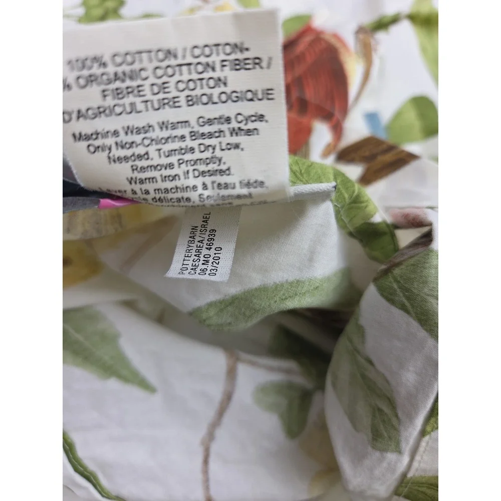 Pottery Barn Spring Sparrow Bird Floral Pillow Cover Sham 26
